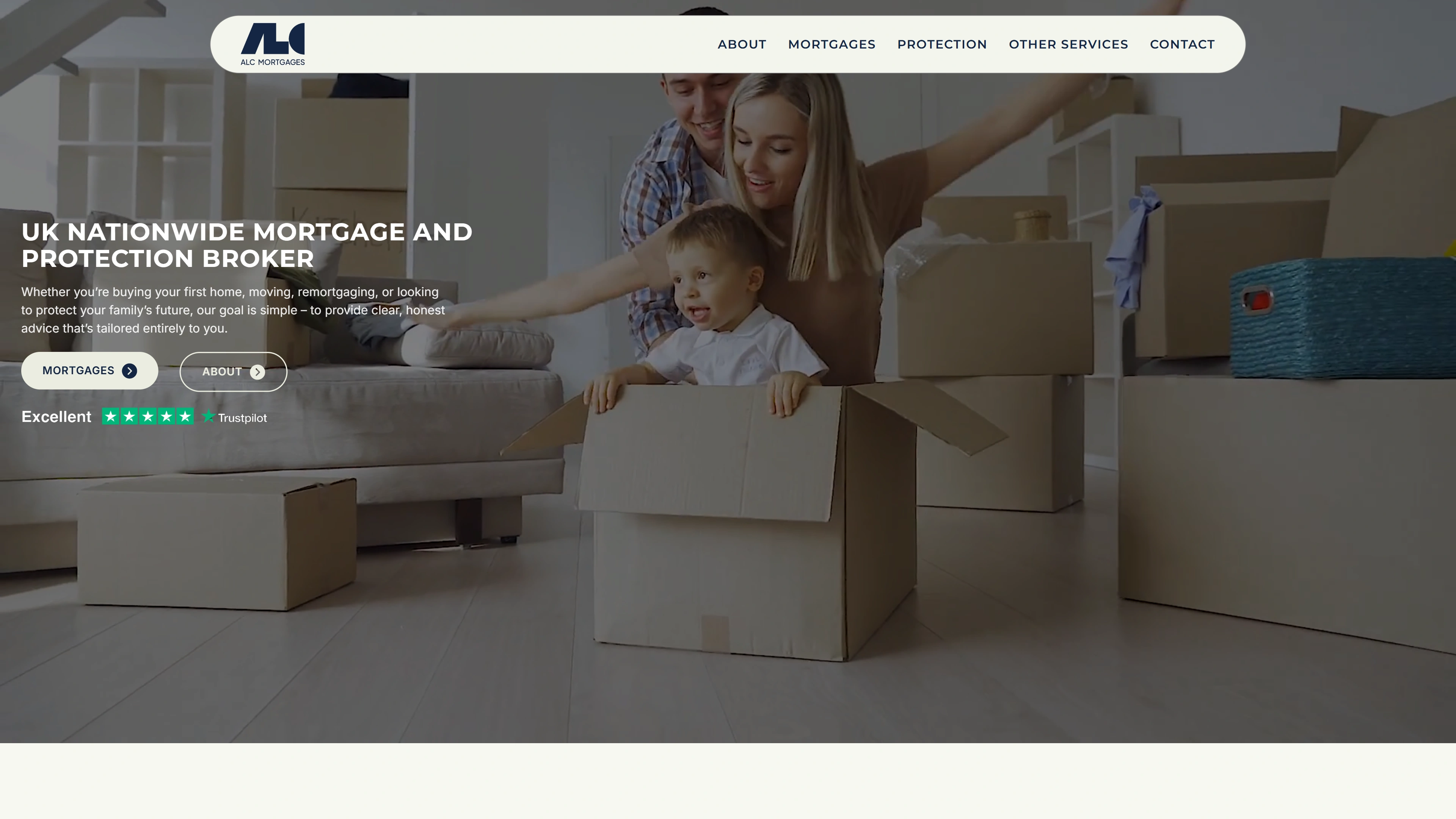 ALC Mortgages website on desktop